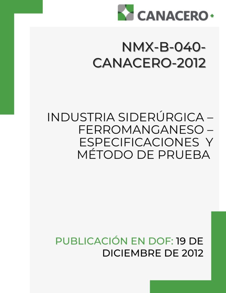 NMX-B-001-CANACERO-2009 - Comenor